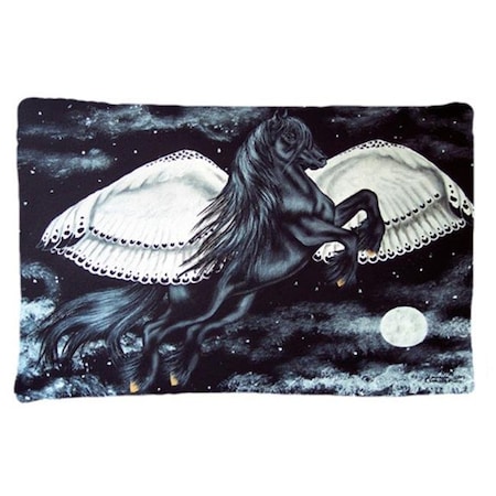 Carolines Treasures Carolines Treasures AMB1222PILLOWCASE Black Flying Horse Fabric Standard Pillowcase AMB1222PILLOWCASE